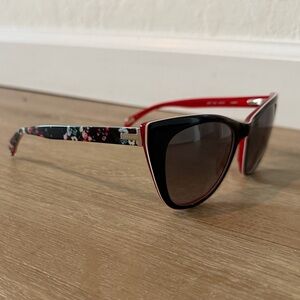 Ted Baker Stylish Black floral and Red cat eye Sunglasses